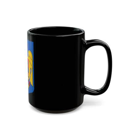 Coat of arms of Romania - Black Coffee Mug-The Sticker Space