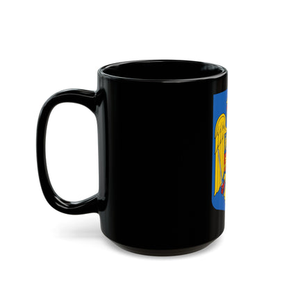 Coat of arms of Romania - Black Coffee Mug-The Sticker Space