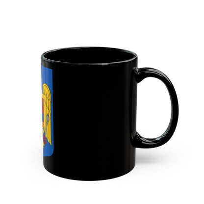 Coat of arms of Romania - Black Coffee Mug-The Sticker Space