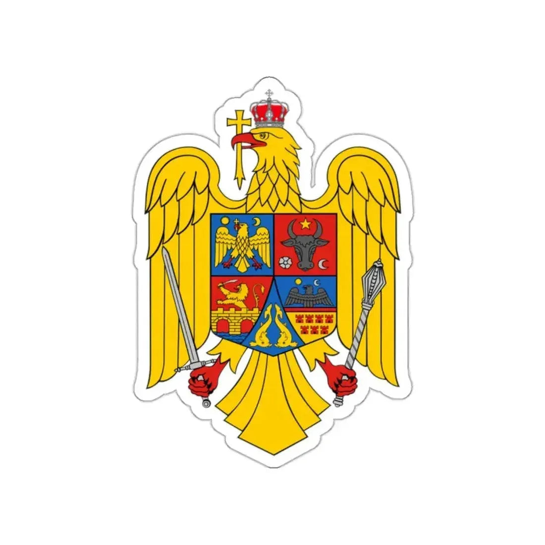 Coat of arms of Romania Eagle STICKER Vinyl Die-Cut Decal - The Sticker Space