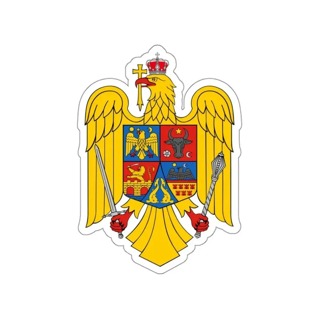 Coat of arms of Romania Eagle STICKER Vinyl Die-Cut Decal - The Sticker Space