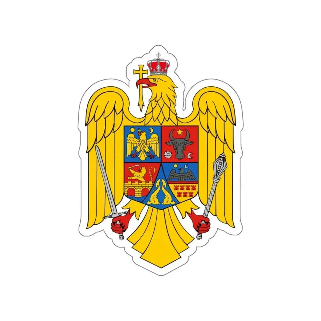 Coat of arms of Romania Eagle STICKER Vinyl Die-Cut Decal - The Sticker Space