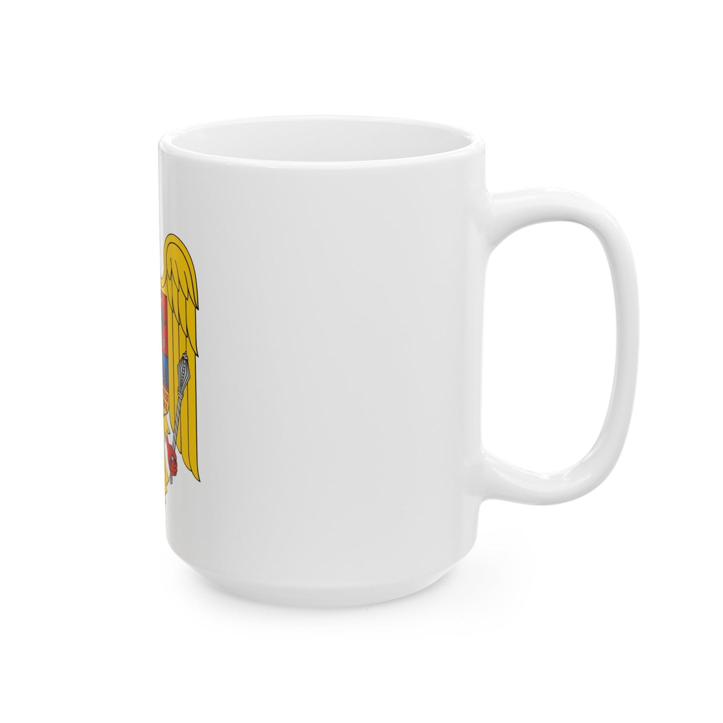 Coat of arms of Romania Eagle - White Coffee Mug-The Sticker Space