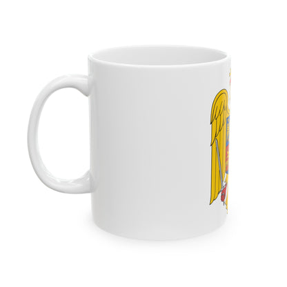 Coat of arms of Romania Eagle - White Coffee Mug-The Sticker Space