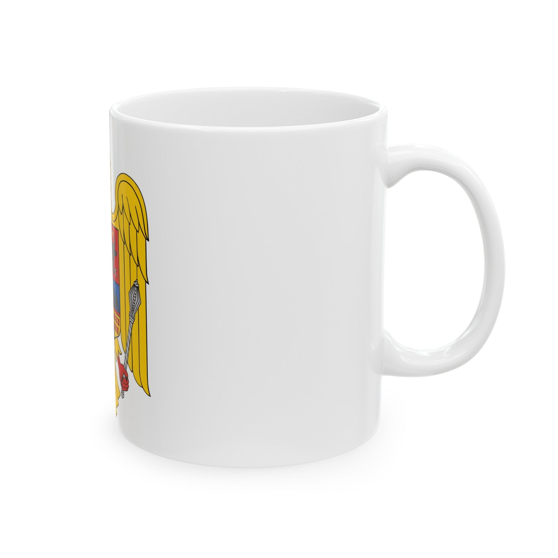 Coat of arms of Romania Eagle - White Coffee Mug-The Sticker Space