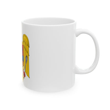 Coat of arms of Romania Eagle - White Coffee Mug-The Sticker Space