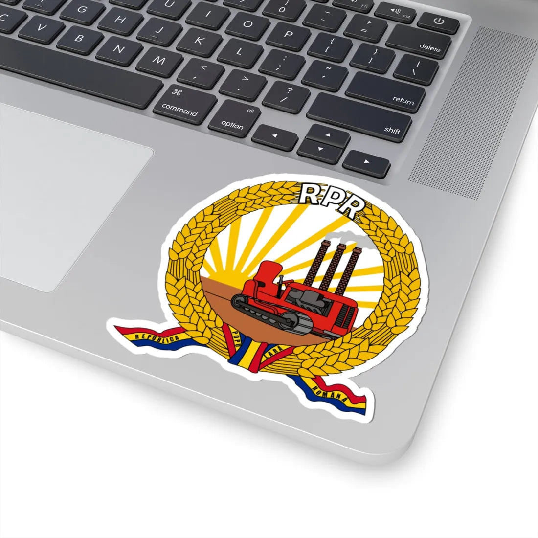 Coat of arms of Romania (January-March 1948) - STICKER Vinyl Kiss-Cut Decal - The Sticker Space