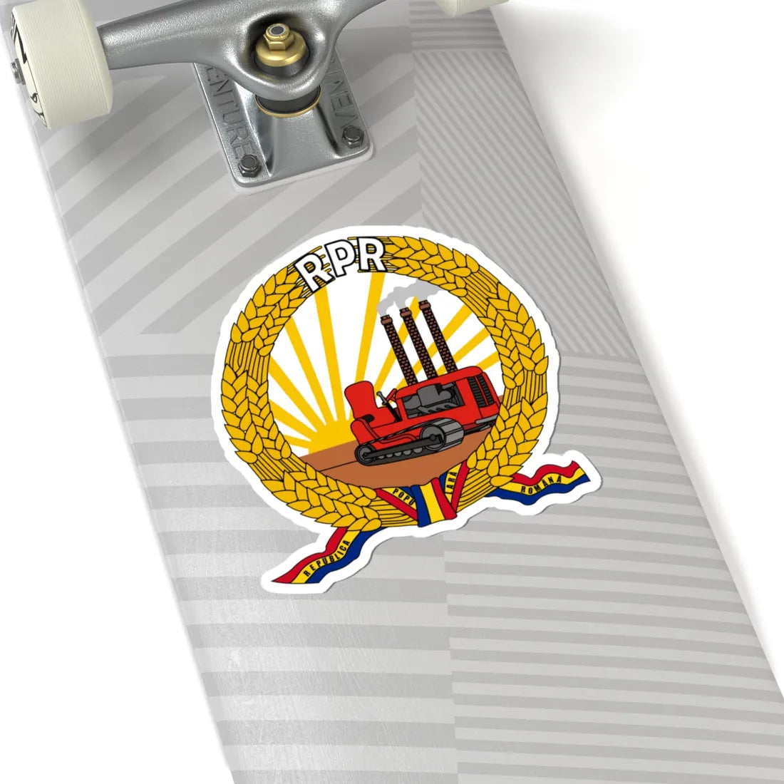 Coat of arms of Romania (January-March 1948) - STICKER Vinyl Kiss-Cut Decal - The Sticker Space