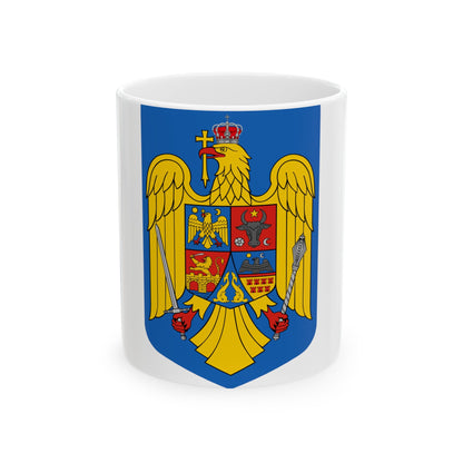 Coat of arms of Romania - White Coffee Mug-11oz-The Sticker Space