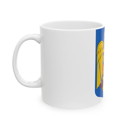 Coat of arms of Romania - White Coffee Mug-The Sticker Space