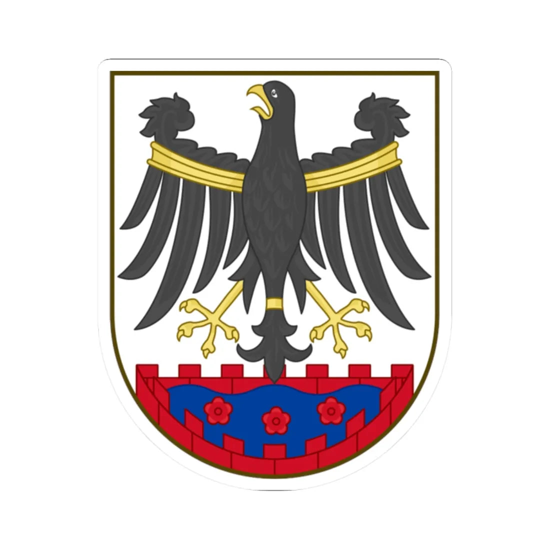 Coat of arms of Roskilde (Denmark) (Coat of Arms) STICKER Vinyl Kiss-Cut Decal 2 Inch White - The Sticker Space