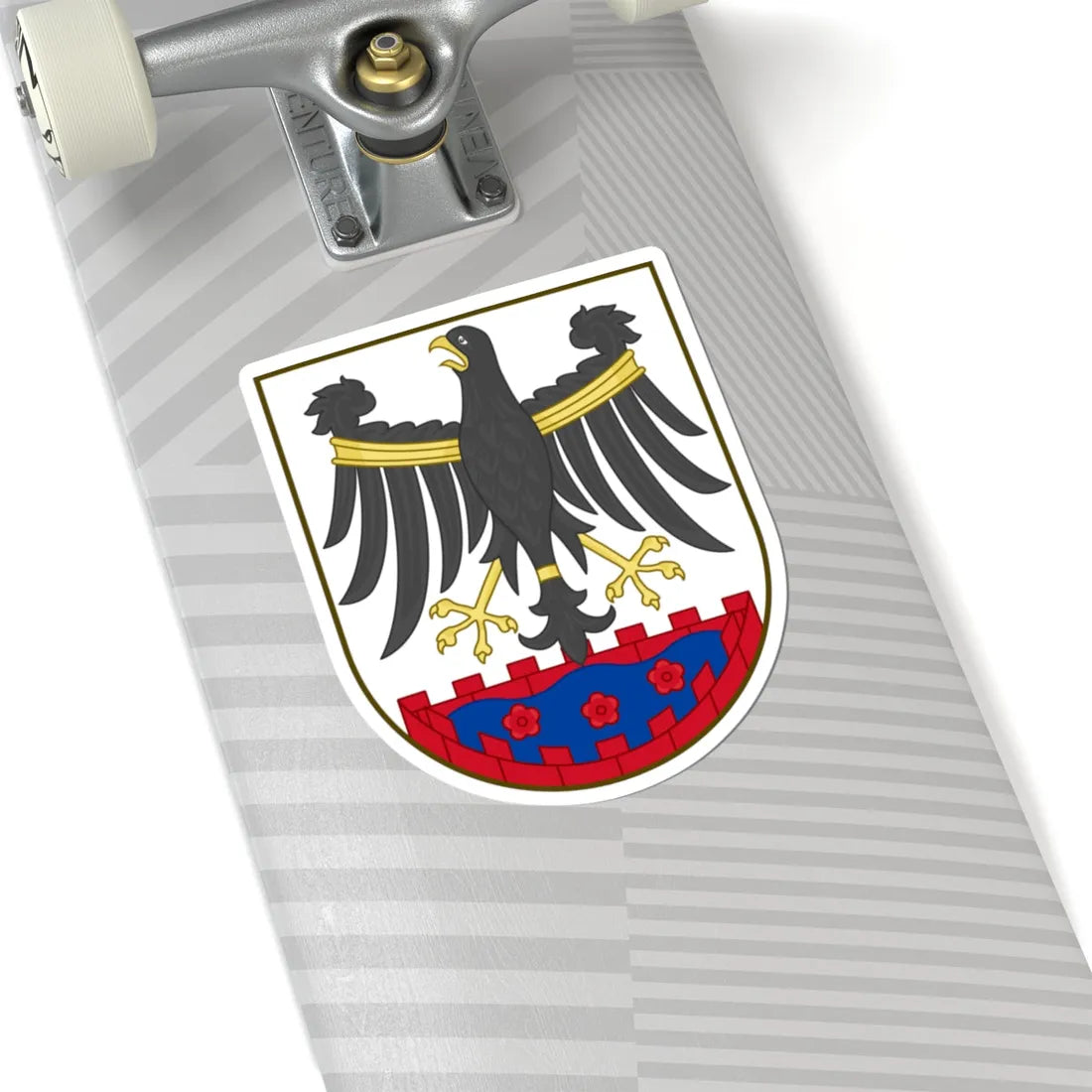 Coat of arms of Roskilde (Denmark) (Coat of Arms) STICKER Vinyl Kiss-Cut Decal - The Sticker Space