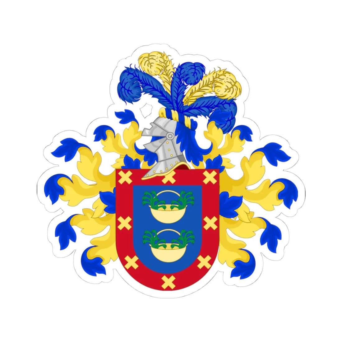 Coat of Arms of Ruiz de Gauna (Argentina) (Coat of Arms) STICKER Vinyl Kiss-Cut Decal - The Sticker Space