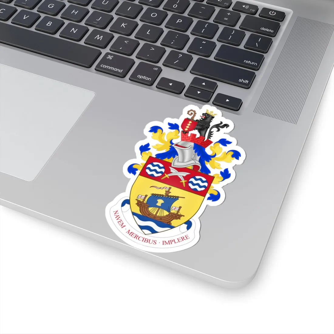 Coat of arms of Runcorn Urban District Council (England) (Coat of Arms) STICKER Vinyl Kiss-Cut Decal - The Sticker Space