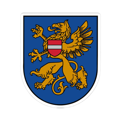 Coat of Arms of Rēzekne (Latvia) (Coat of Arms) STICKER Vinyl Kiss-Cut Decal 4 Inch White - The Sticker Space