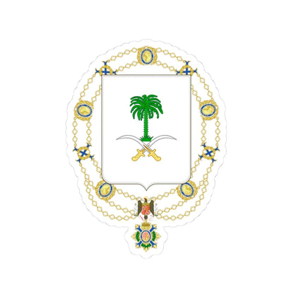 Coat of Arms of Saúd and Fáisal of Saudi Arabia Spanish Order of the Civil Merit (Saudi Arabia) (Coat of Arms) STICKER Vinyl Kiss-Cut Decal - The Sticker Space
