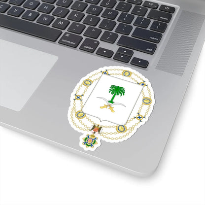 Coat of Arms of Saúd and Fáisal of Saudi Arabia Spanish Order of the Civil Merit (Saudi Arabia) (Coat of Arms) STICKER Vinyl Kiss-Cut Decal - The Sticker Space