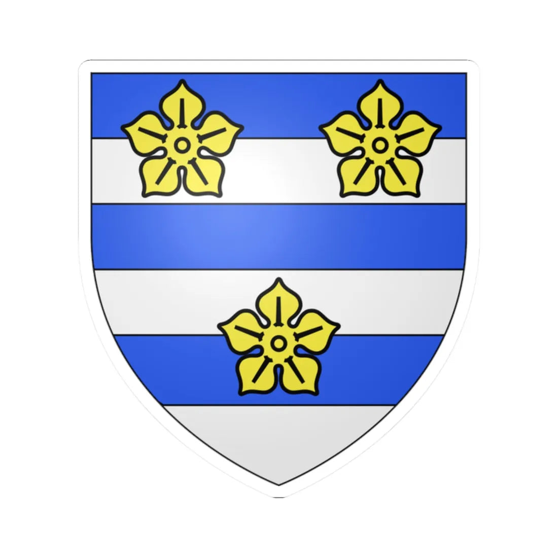 Coat of arms of Saint-Agapit (Canada) (Coat of Arms) STICKER Vinyl Kiss-Cut Decal 2 Inch White - The Sticker Space