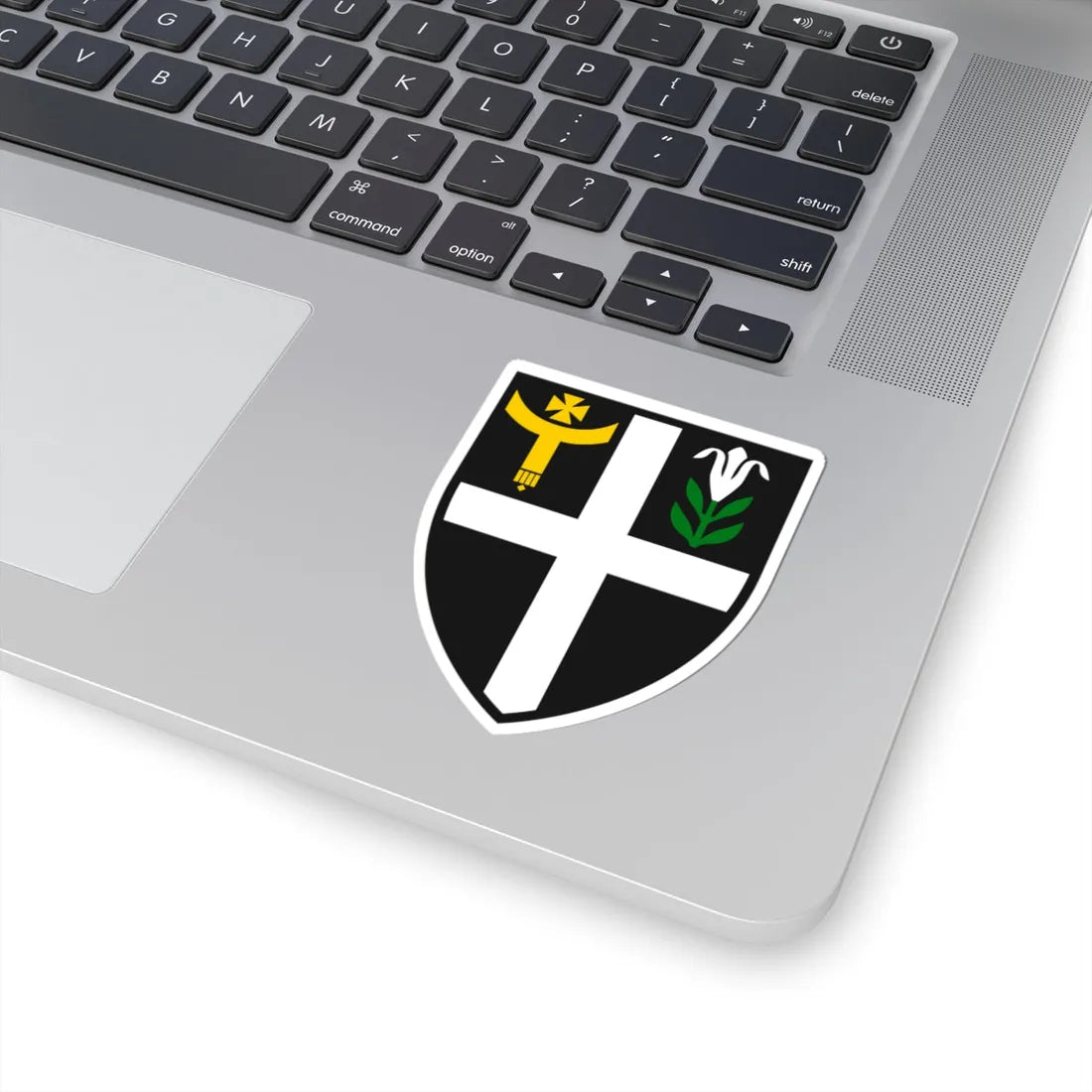 Coat of Arms of Saint Augustine of Canterbury (England) (Coat of Arms) STICKER Vinyl Kiss-Cut Decal - The Sticker Space