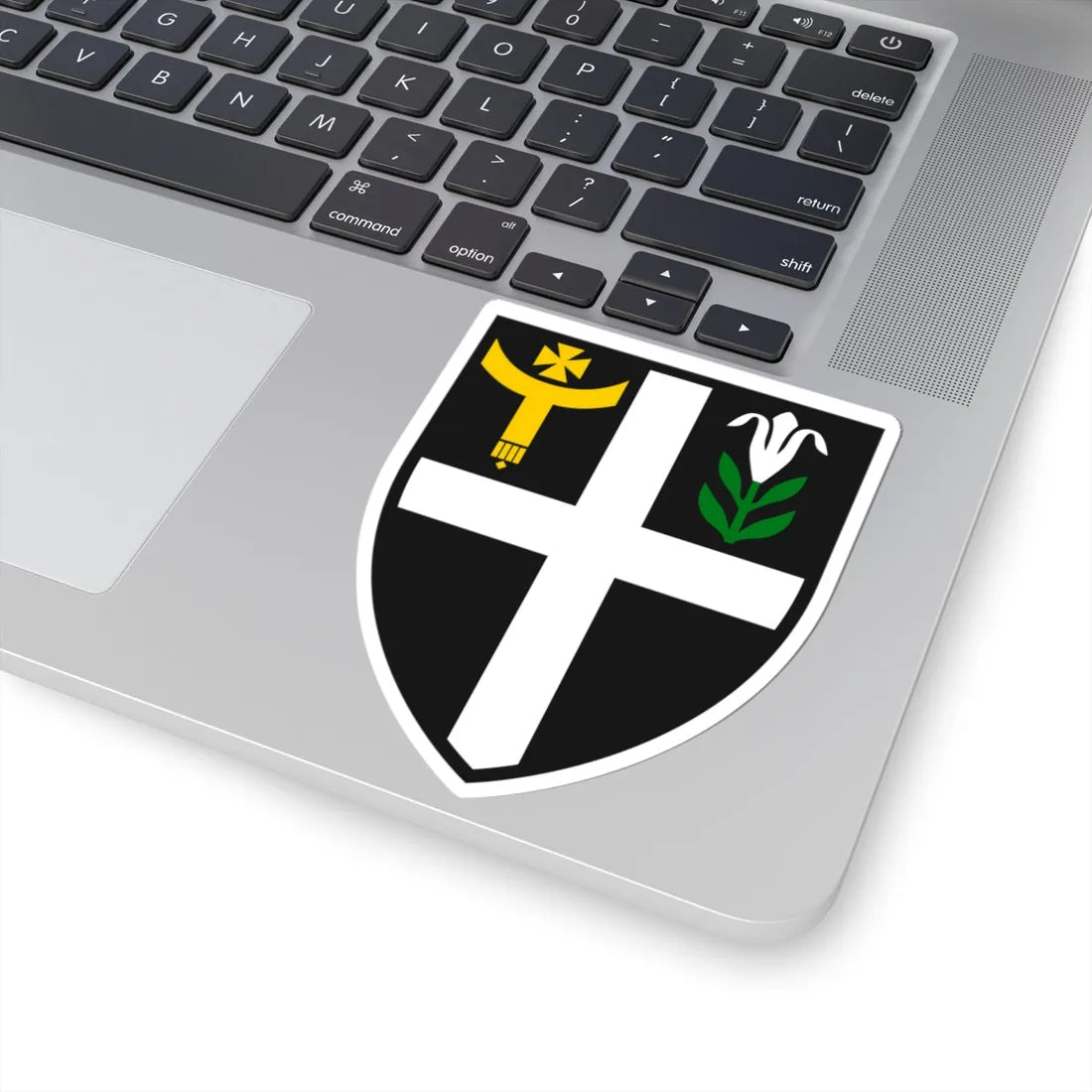 Coat of Arms of Saint Augustine of Canterbury (England) (Coat of Arms) STICKER Vinyl Kiss-Cut Decal - The Sticker Space