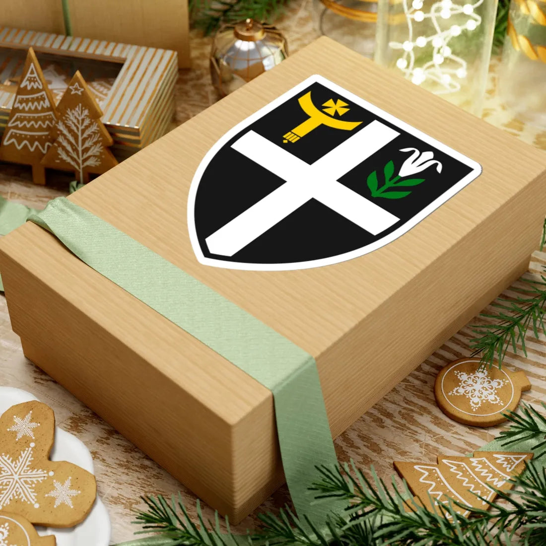 Coat of Arms of Saint Augustine of Canterbury (England) (Coat of Arms) STICKER Vinyl Kiss-Cut Decal - The Sticker Space