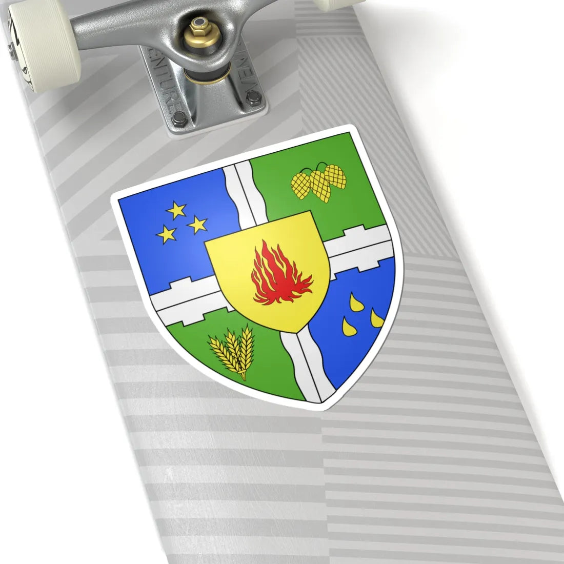 Coat of arms of Sainte-Hélène-de-Kamouraska (Canada) (Coat of Arms) STICKER Vinyl Kiss-Cut Decal - The Sticker Space