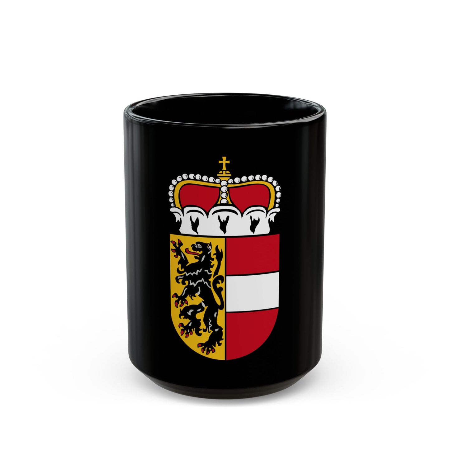 Coat of Arms of Salzburg Austria - Black Coffee Mug-15oz-The Sticker Space