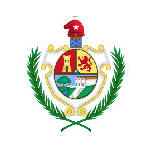 Coat of arms of San Antonio de los Baños Cuba (Cuba) (Coat of Arms) STICKER Vinyl Kiss-Cut Decal 2 Inch White - The Sticker Space