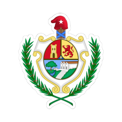 Coat of arms of San Antonio de los Baños Cuba (Cuba) (Coat of Arms) STICKER Vinyl Kiss-Cut Decal 4 Inch White - The Sticker Space