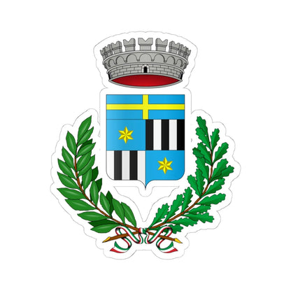 Coat of arms of San Bonifacio municipality (Italy) (Coat of Arms) STICKER Vinyl Kiss-Cut Decal 6 Inch White - The Sticker Space