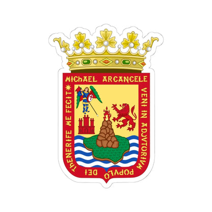Coat of Arms of San Cristóbal de La Laguna (Spain) (Coat of Arms) STICKER Vinyl Kiss-Cut Decal 6 Inch White - The Sticker Space