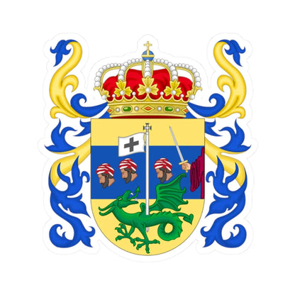 Coat of Arms of San Millán de la Cogolla (Spain) (Coat of Arms) STICKER Vinyl Kiss-Cut Decal 2 Inch White - The Sticker Space