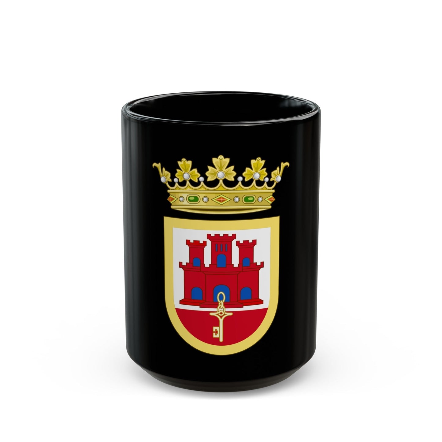 Coat of Arms of San Roque - Black Coffee Mug-15oz-The Sticker Space