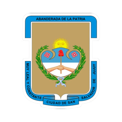 Coat of arms of San Salvador de Jujuy (Argentina) (Coat of Arms) STICKER Vinyl Kiss-Cut Decal 2 Inch White - The Sticker Space