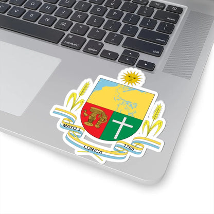 Coat of arms of Santa Cruz de Lorica (Colombia) (Coat of Arms) STICKER Vinyl Kiss-Cut Decal - The Sticker Space