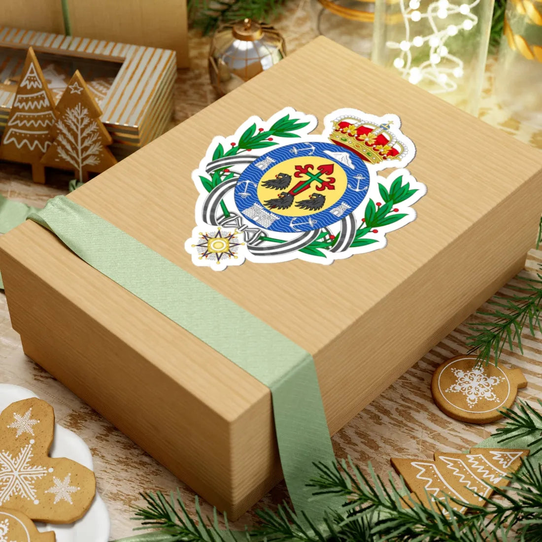 Coat of Arms of Santa Cruz de Tenerife (Spain) (Coat of Arms) STICKER Vinyl Kiss-Cut Decal - The Sticker Space