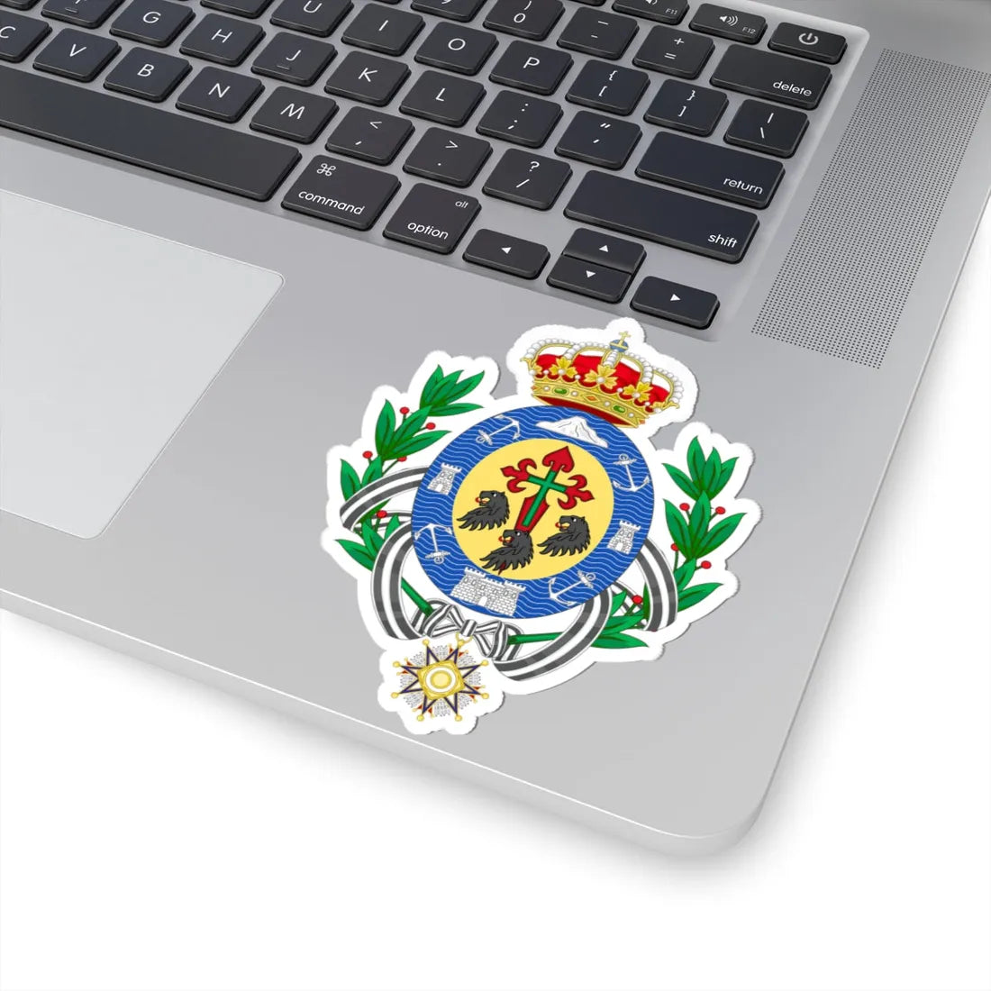 Coat of Arms of Santa Cruz de Tenerife (Spain) (Coat of Arms) STICKER Vinyl Kiss-Cut Decal - The Sticker Space