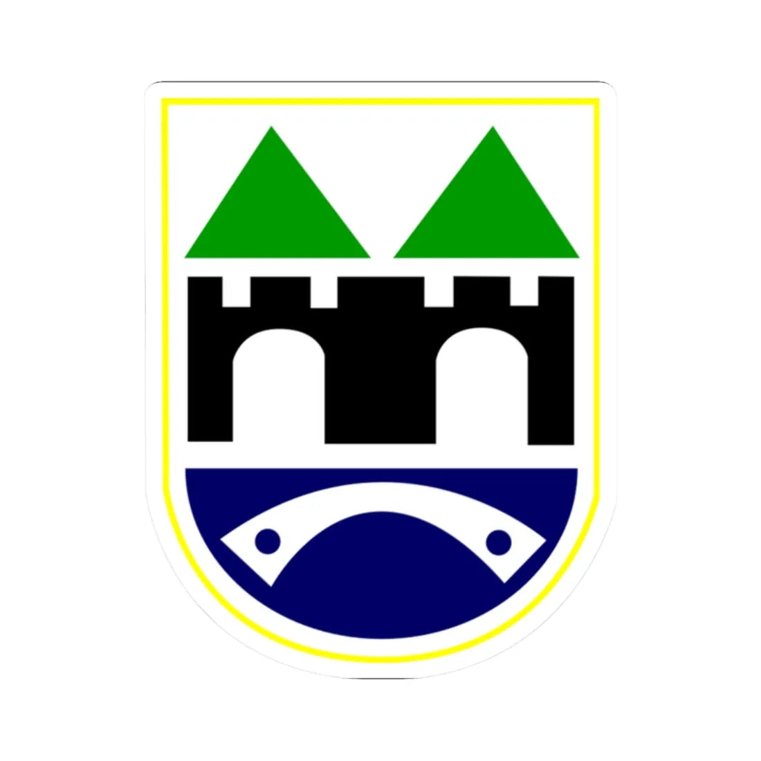 Coat of arms of Sarajevo (Bosnia and Herzegovina) (Coat of Arms) STICKER Vinyl Kiss-Cut Decal 2 Inch White - The Sticker Space