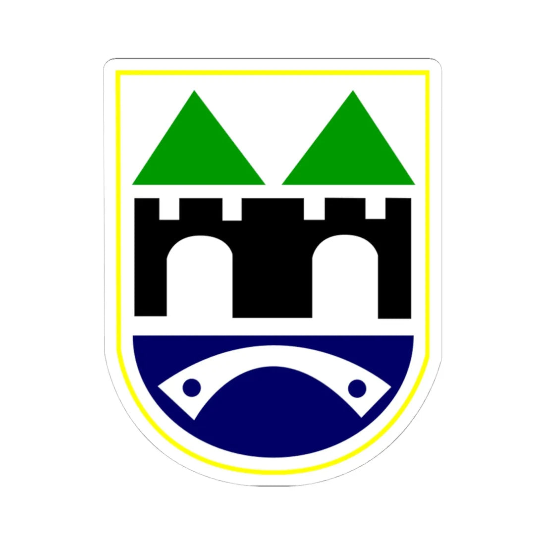 Coat of arms of Sarajevo (Bosnia and Herzegovina) (Coat of Arms) STICKER Vinyl Kiss-Cut Decal 4 Inch White - The Sticker Space