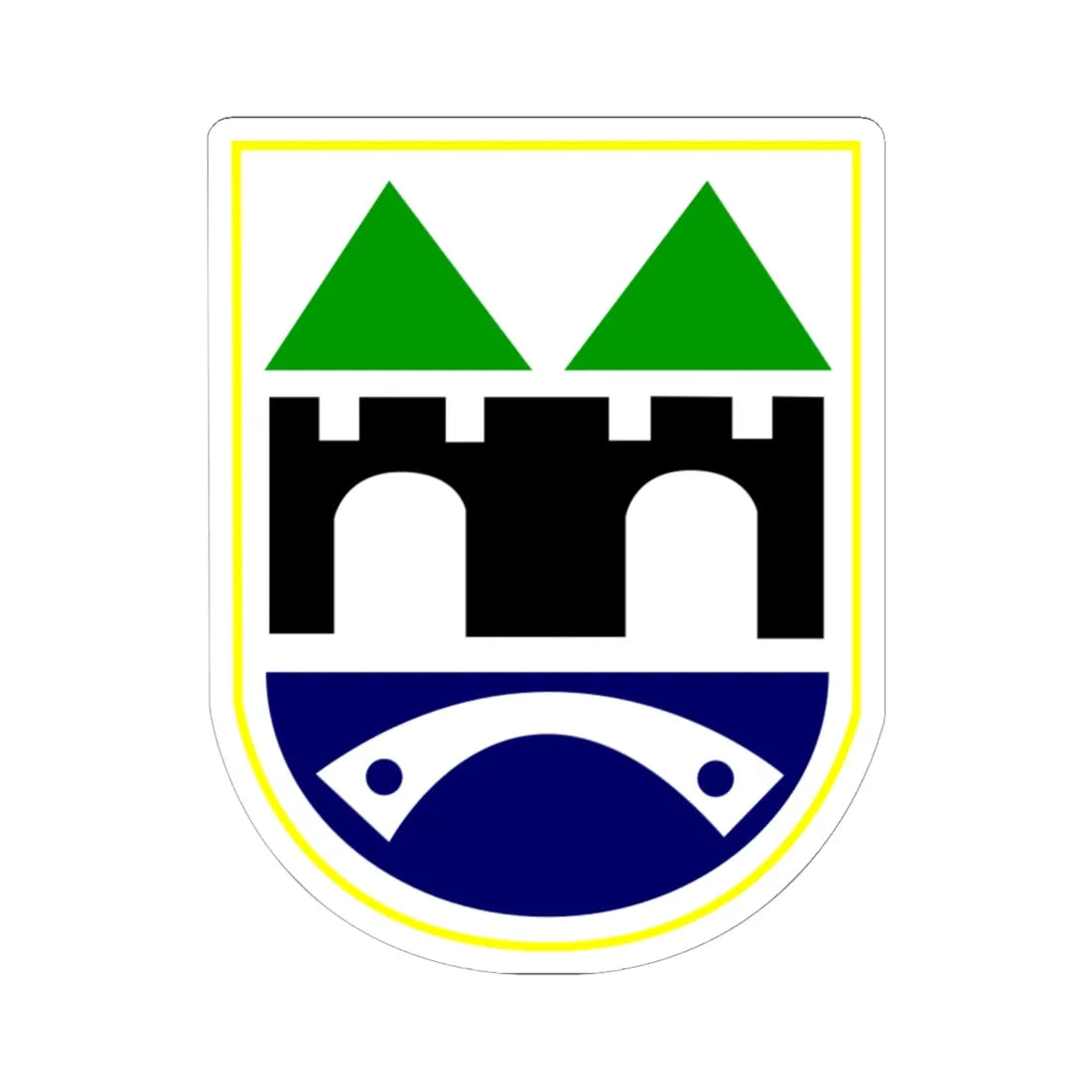 Coat of arms of Sarajevo (Bosnia and Herzegovina) (Coat of Arms) STICKER Vinyl Kiss-Cut Decal 6 Inch White - The Sticker Space
