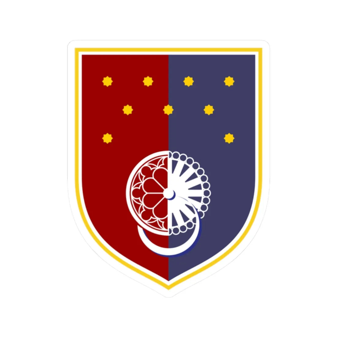 Coat of arms of Sarajevo Canton (Bosnia and Herzegovina) (Coat of Arms) STICKER Vinyl Kiss-Cut Decal 2 Inch White - The Sticker Space