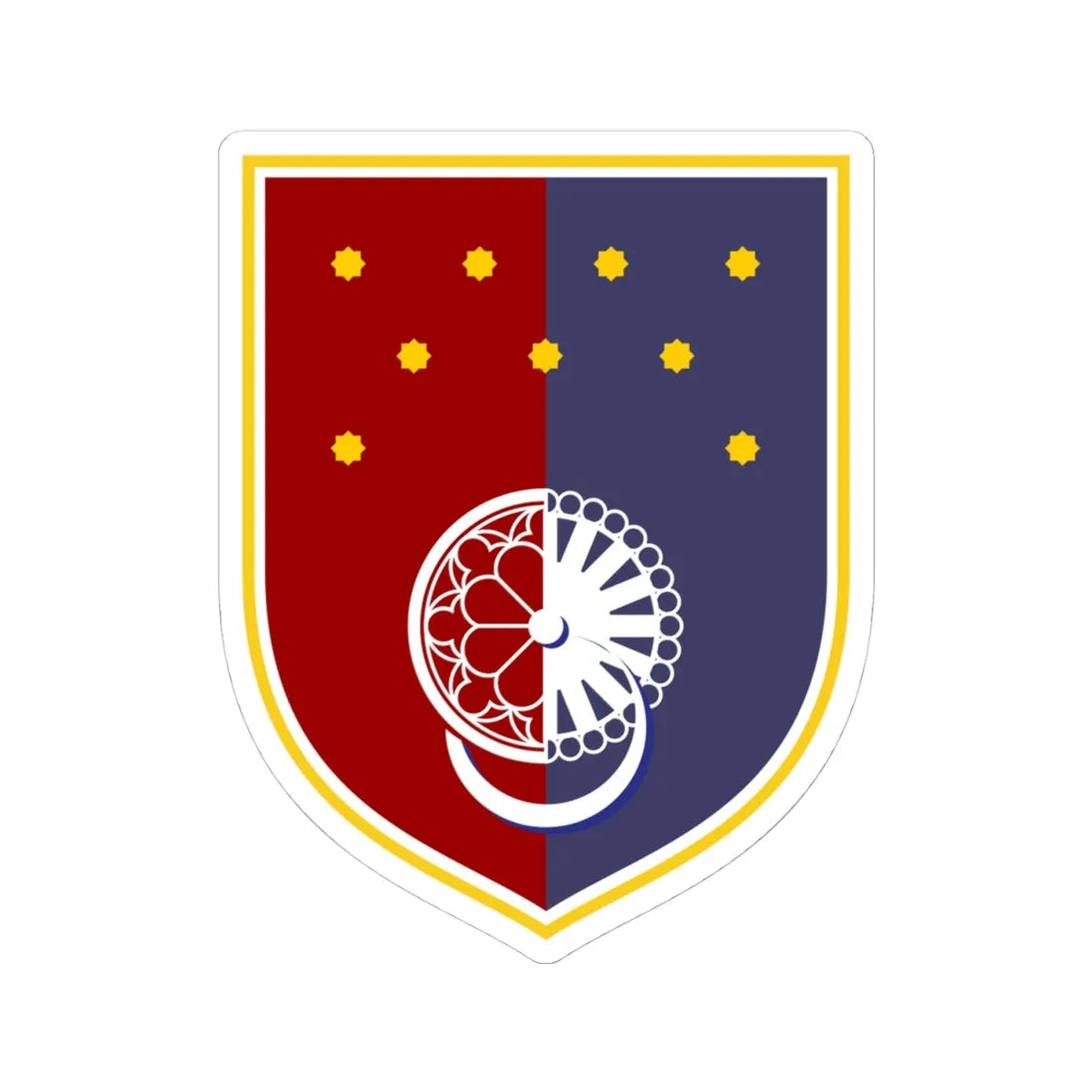 Coat of arms of Sarajevo Canton (Bosnia and Herzegovina) (Coat of Arms) STICKER Vinyl Kiss-Cut Decal 4 Inch White - The Sticker Space