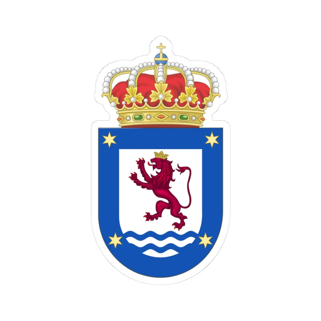 Coat of Arms of Sariegos (Spain) (Coat of Arms) STICKER Vinyl Kiss-Cut Decal 3 Inch White - The Sticker Space