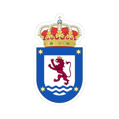 Coat of Arms of Sariegos (Spain) (Coat of Arms) STICKER Vinyl Kiss-Cut Decal 4 Inch White - The Sticker Space