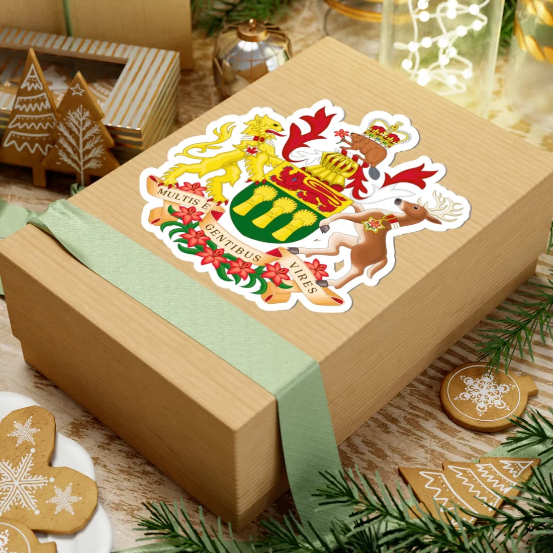 Coat of arms of Saskatchewan (Canada) (Coat of Arms) STICKER Vinyl Kiss-Cut Decal - The Sticker Space