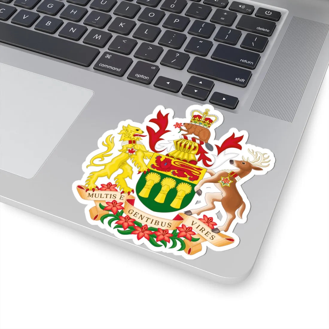 Coat of arms of Saskatchewan (Canada) (Coat of Arms) STICKER Vinyl Kiss-Cut Decal - The Sticker Space