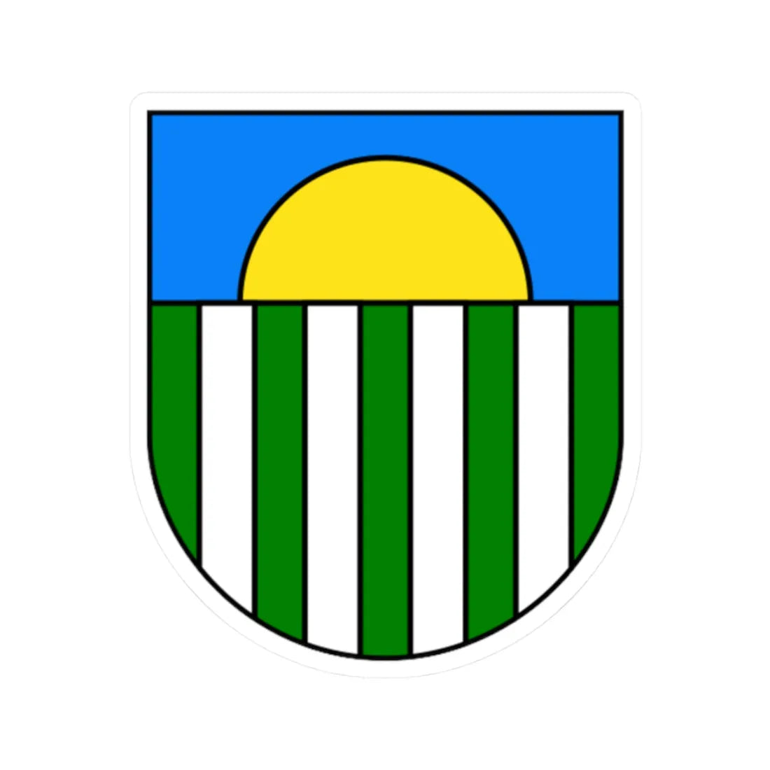 Coat of Arms of Saulkrasti (Latvia) (Coat of Arms) STICKER Vinyl Kiss-Cut Decal 2 Inch White - The Sticker Space