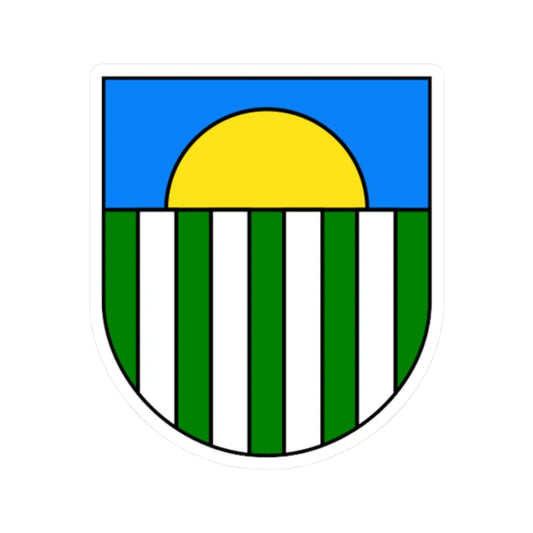 Coat of Arms of Saulkrasti (Latvia) (Coat of Arms) STICKER Vinyl Kiss-Cut Decal 2 Inch White - The Sticker Space