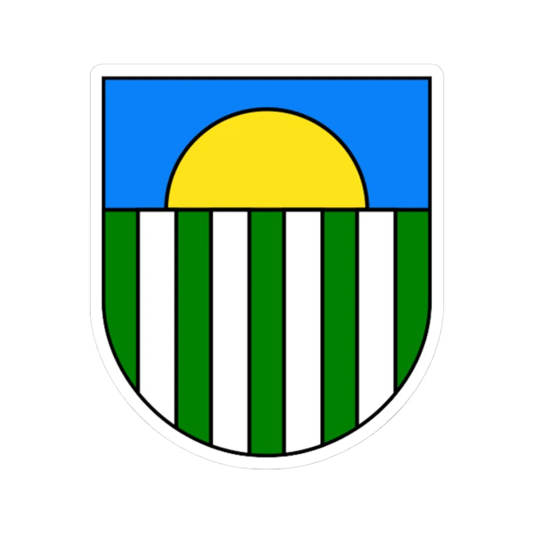 Coat of Arms of Saulkrasti (Latvia) (Coat of Arms) STICKER Vinyl Kiss-Cut Decal 3 Inch White - The Sticker Space