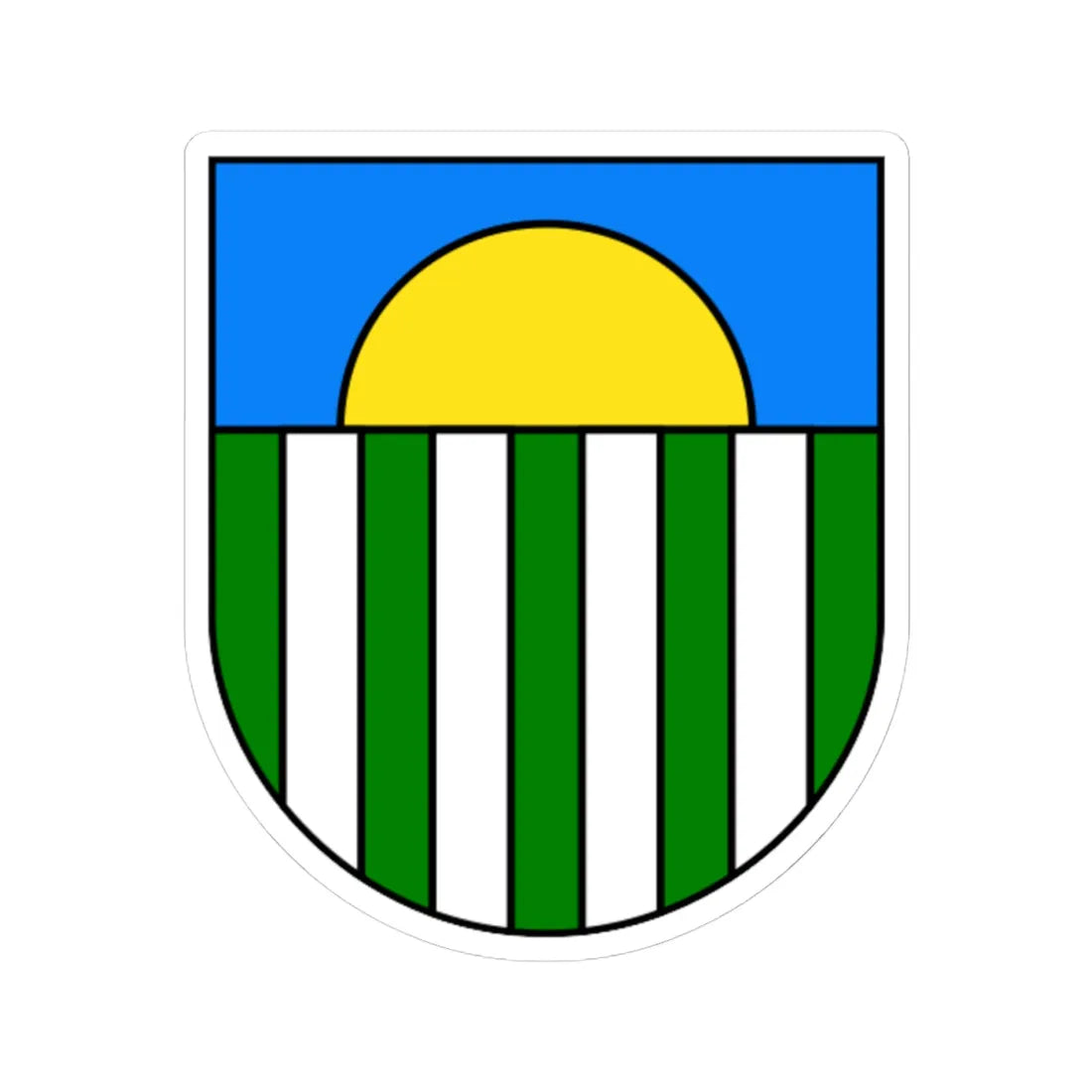 Coat of Arms of Saulkrasti (Latvia) (Coat of Arms) STICKER Vinyl Kiss-Cut Decal 4 Inch White - The Sticker Space